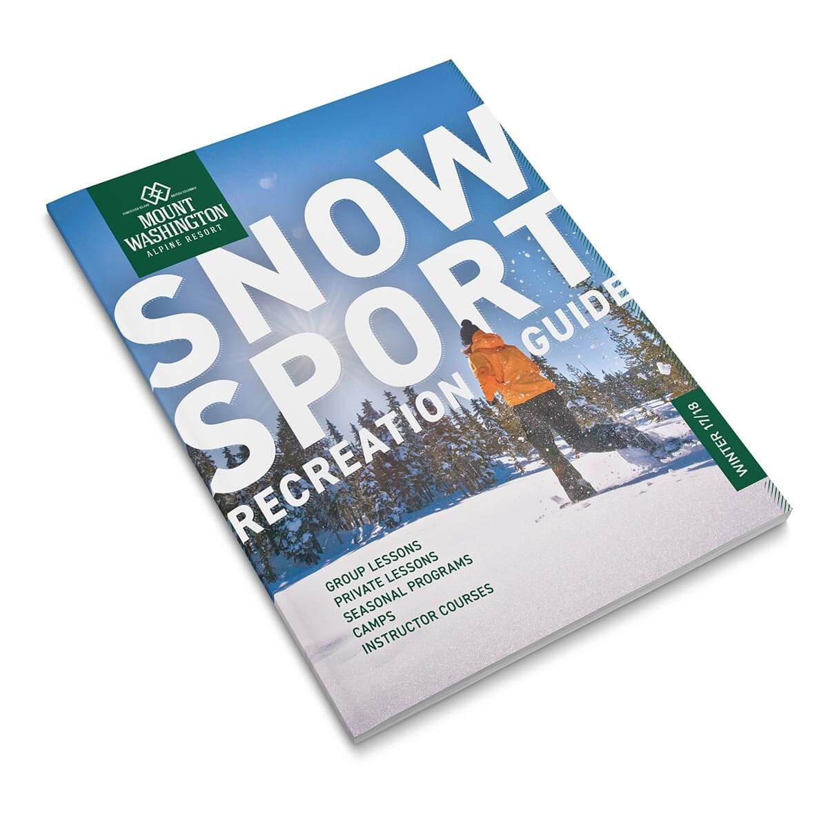 Mount Washington Recreation Guide. Rachel Teresa Park, freelance graphic designer in Victoria, BC